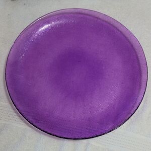 Vibrant Purple Dinnerware Plate with Raised Rim
